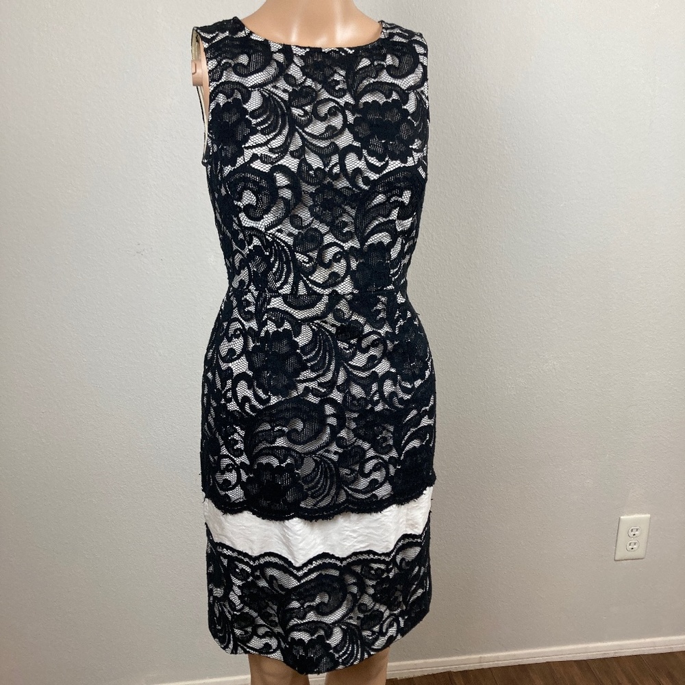 The Limited White and Black Lace Dress Size 4